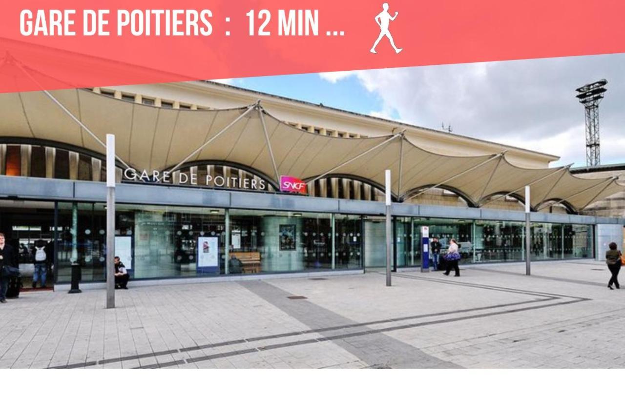 Chambres Poitiers Centre Ville - Salle De Bain, Refrigerateur, Tv Et Machine A Cafe Privatifs - Cuisine Commune - Terrasse - Hotel De Ville A 200M エクステリア 写真